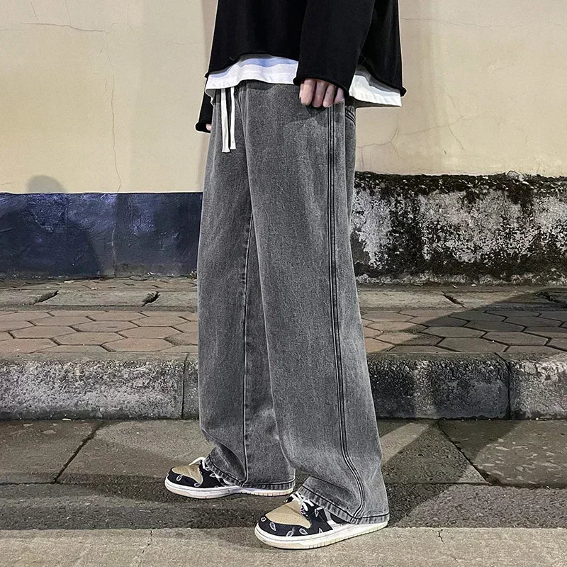 Korean Streetwear Loose Wide Leg Jeans