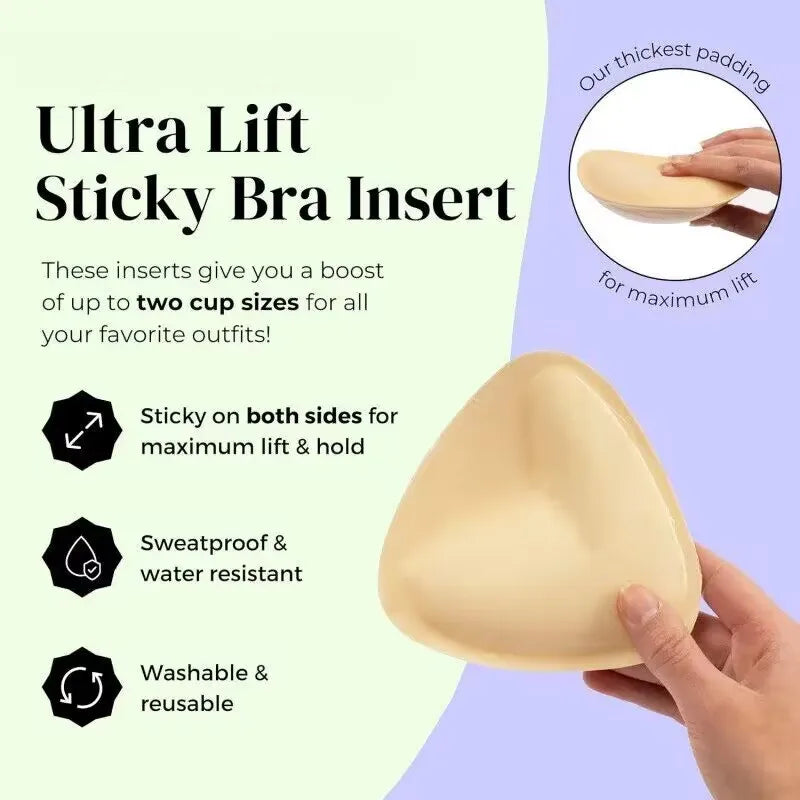 Double-Sided Sticky Bra Inserts - Invisible Push-Up Pads