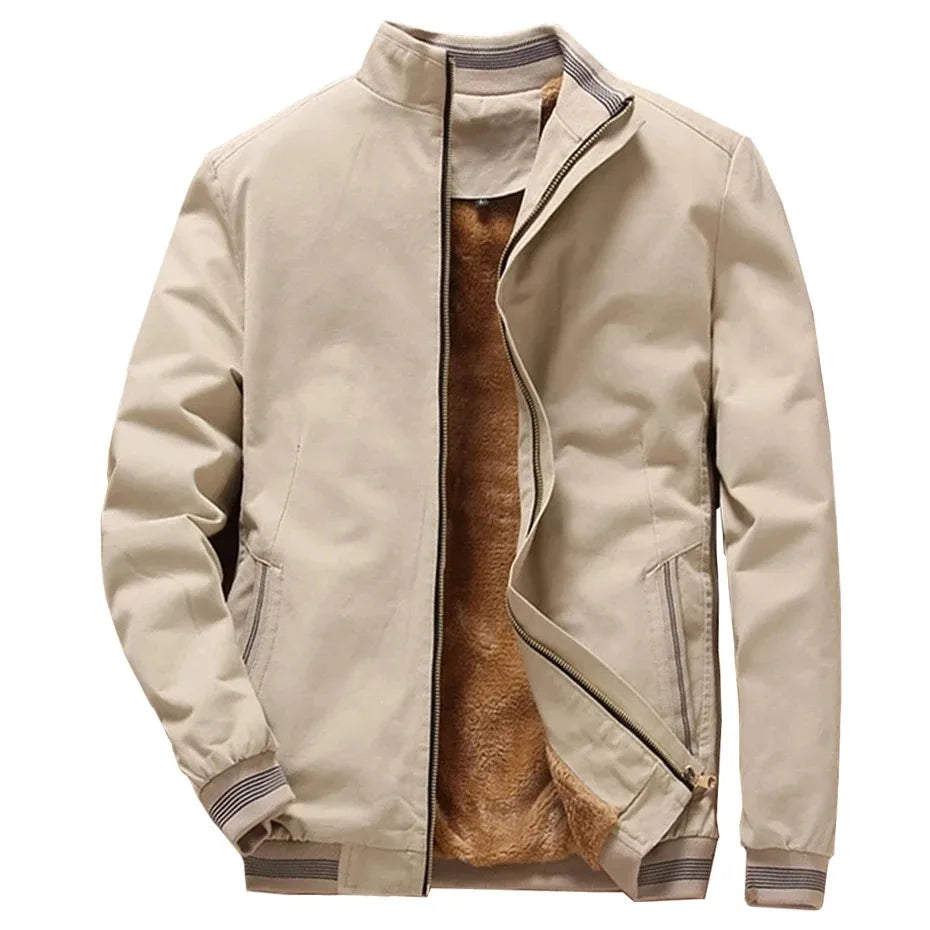 Men's Fleece Aviator Jacket - Warm Winter Bomber
