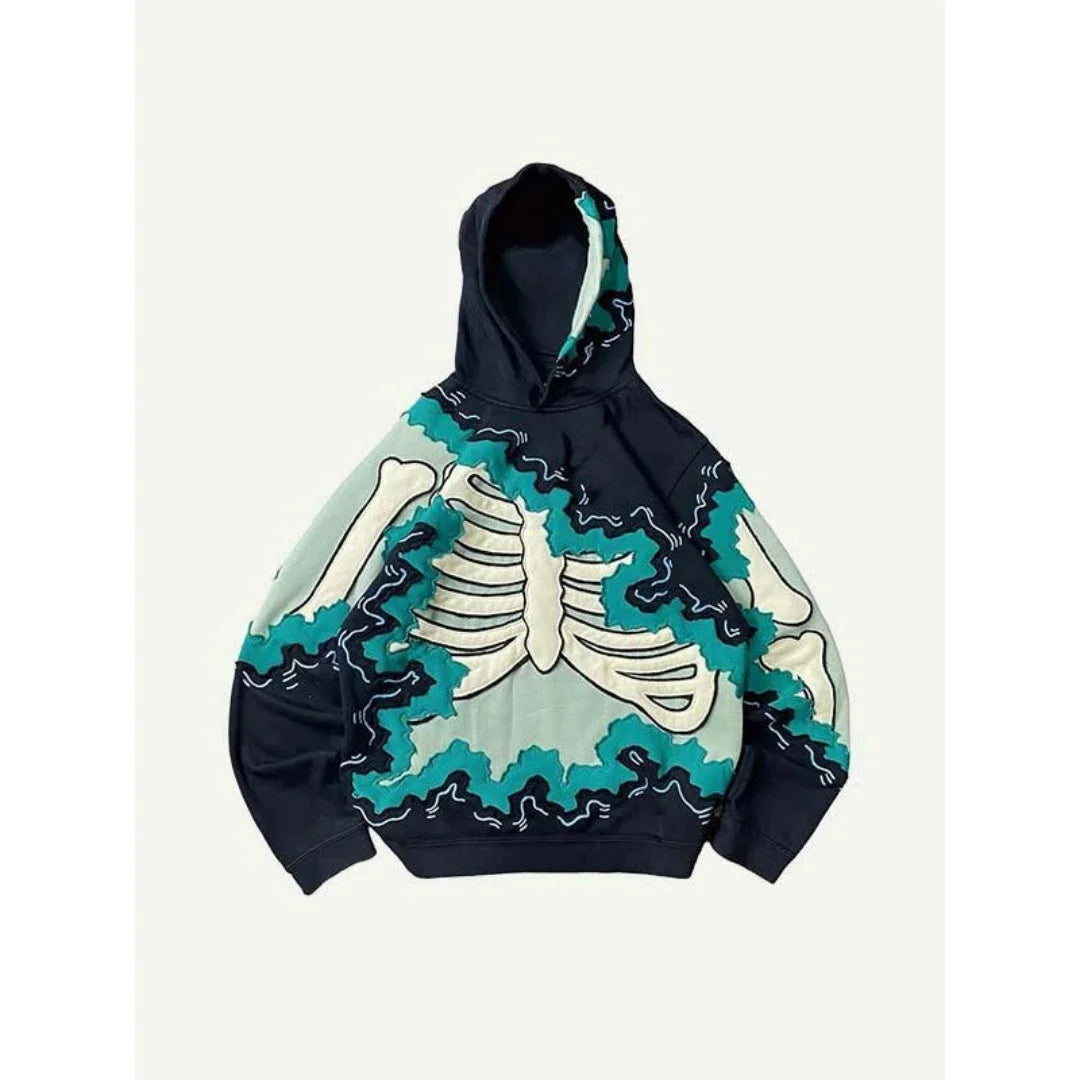 Halloween Skeleton 3D Hoodie - Y2K Streetwear