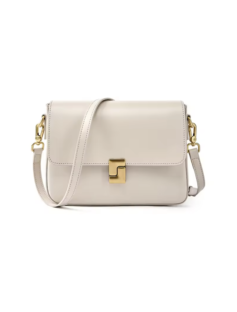 100% Leather Shoulder Bag - 3-Way Crossbody