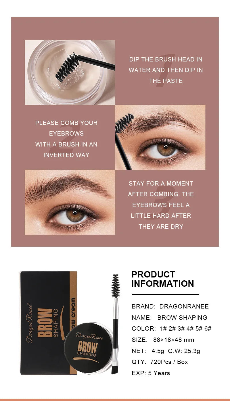 6-Color Eyebrow Styling Cream