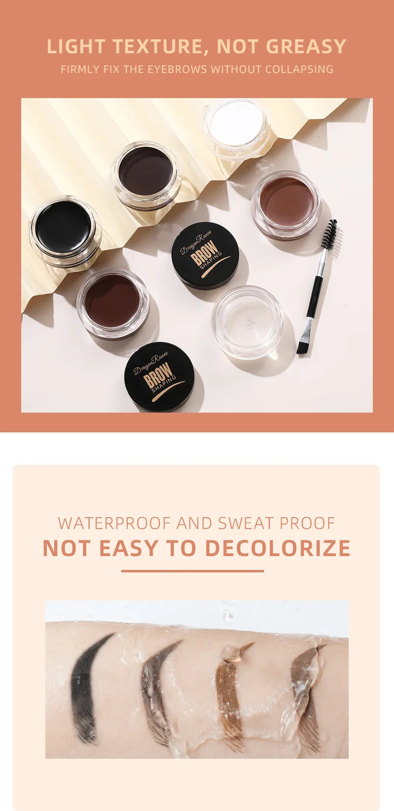 6-Color Eyebrow Styling Cream