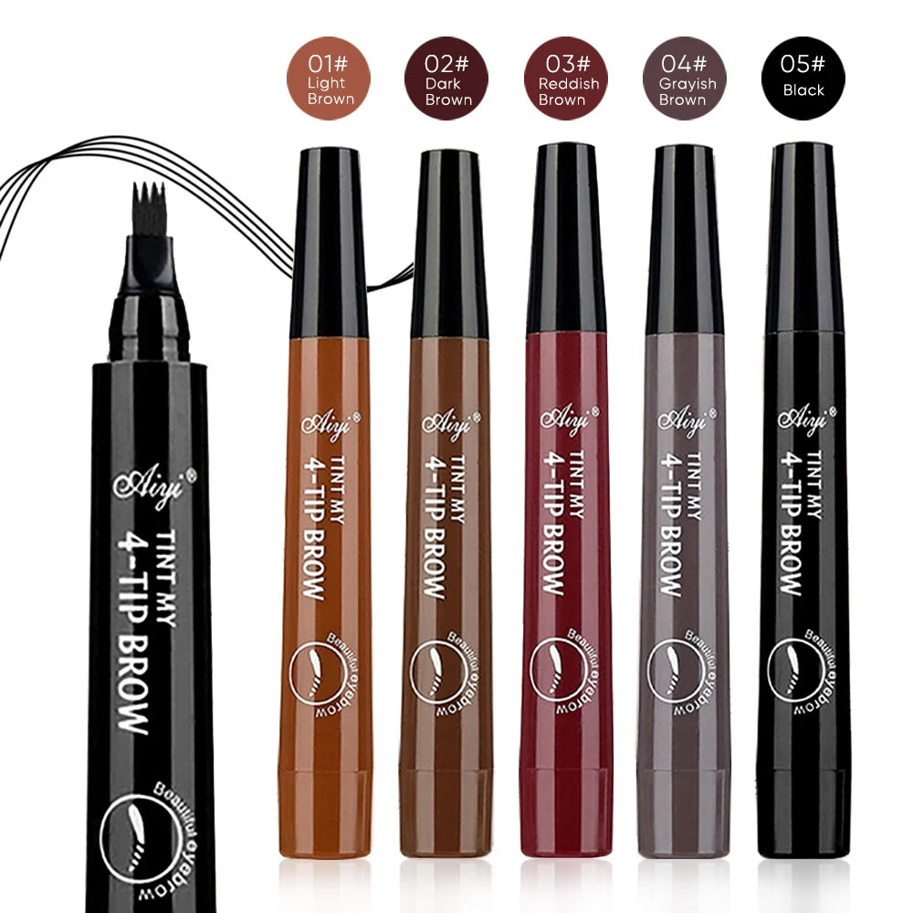 4-Prong Waterproof Eyebrow Pencil
