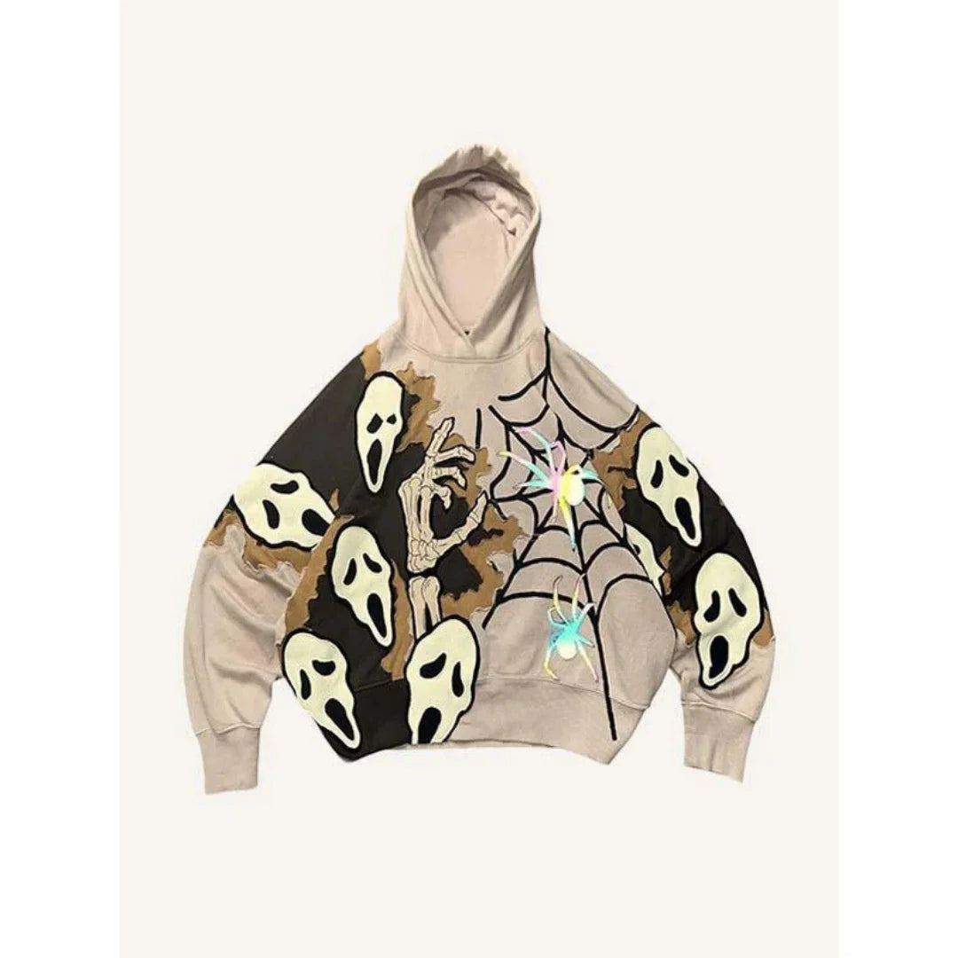 Halloween Skeleton 3D Hoodie - Y2K Streetwear