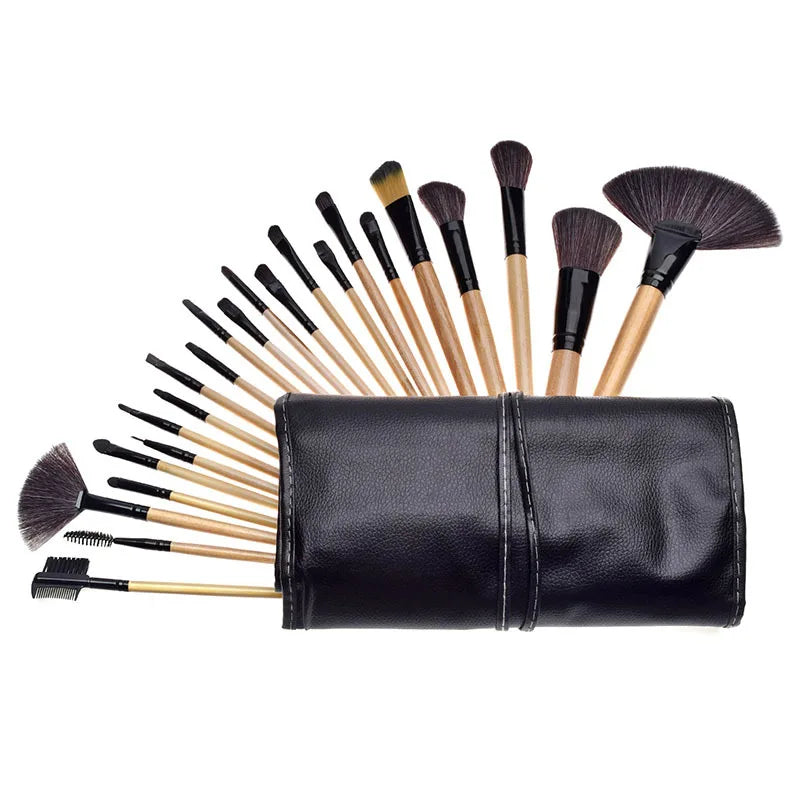 Professional Makeup Brush Set - 24 Pieces with Bag