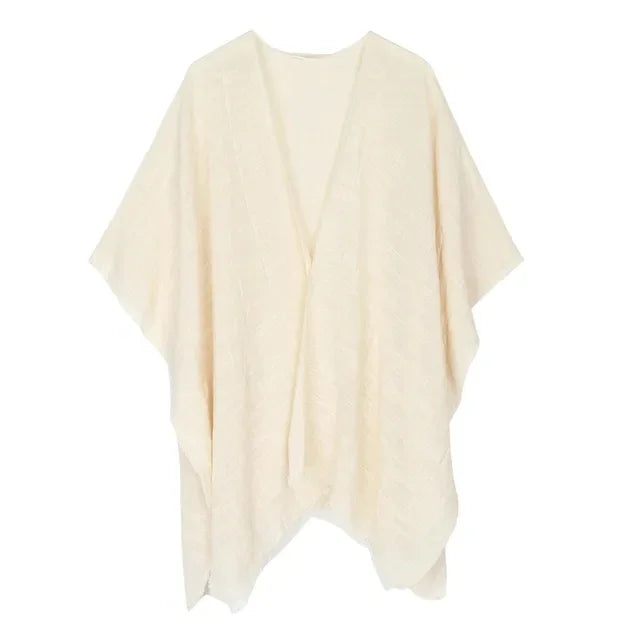 Lightweight Modal Poncho - Summer Travel Shawl