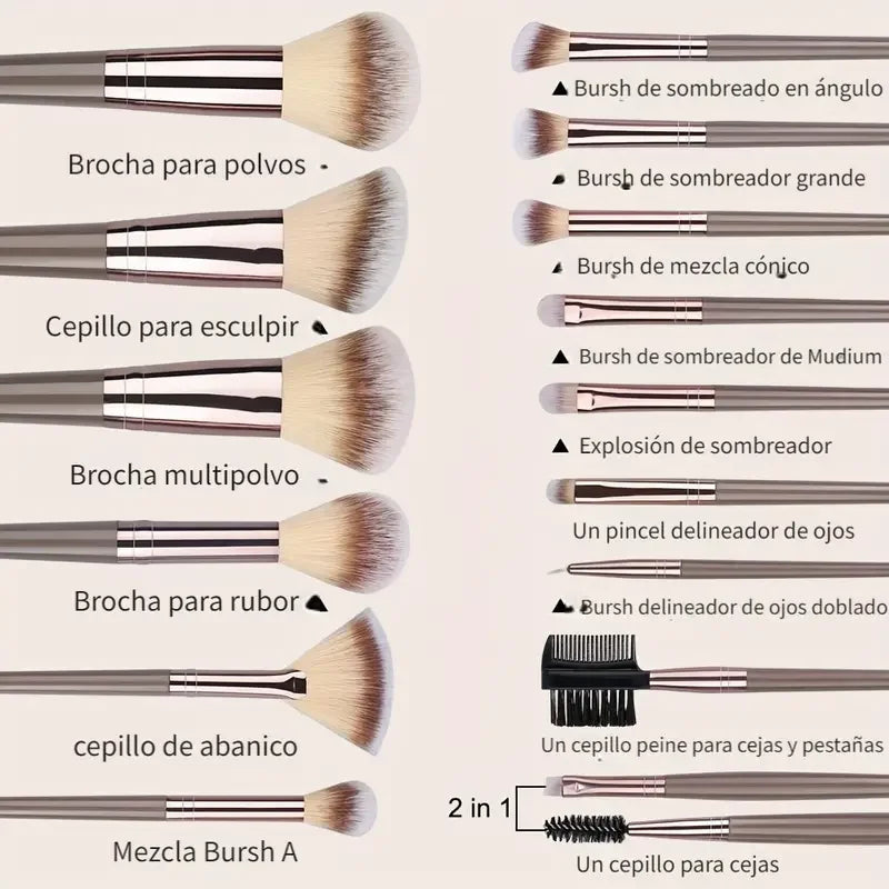 Professional Makeup Brush Set - 3-20 Pieces