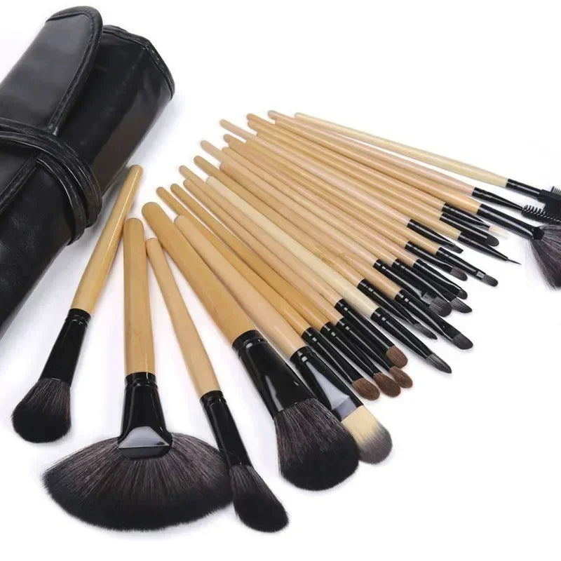 Professional Makeup Brush Set - 24 Pieces with Bag