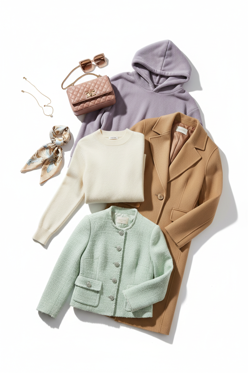 Premium Women's Fashion Flat Lay